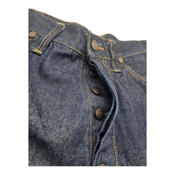 EVISU Jeans Men 38 Blue Paris Denim Vintage Art To Wear Baggy Hip Hop Y2K artsy - Picture 7 of 11